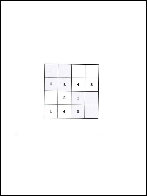 Sudoku 4x4 16