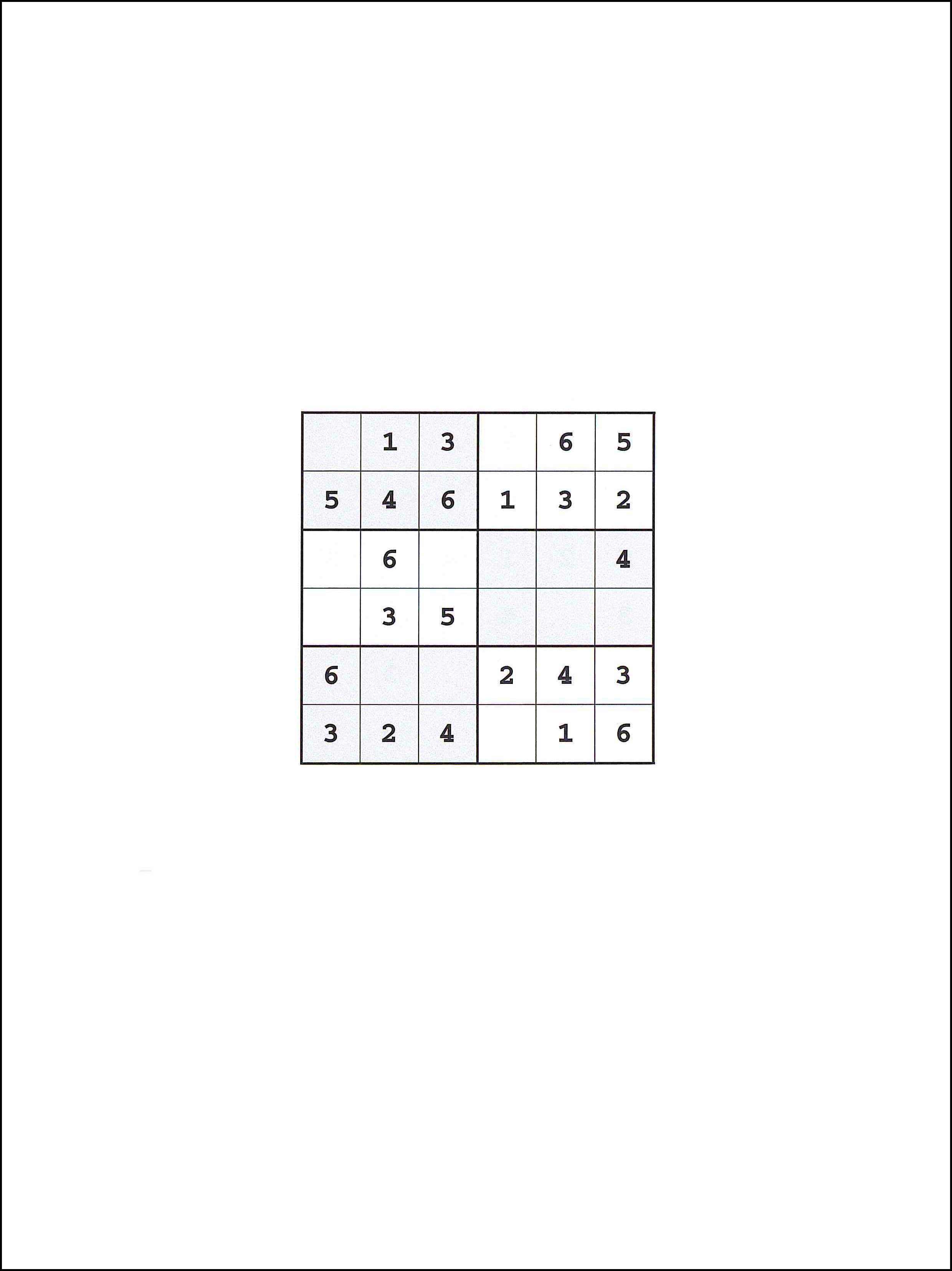 Sudoku 6x6 58