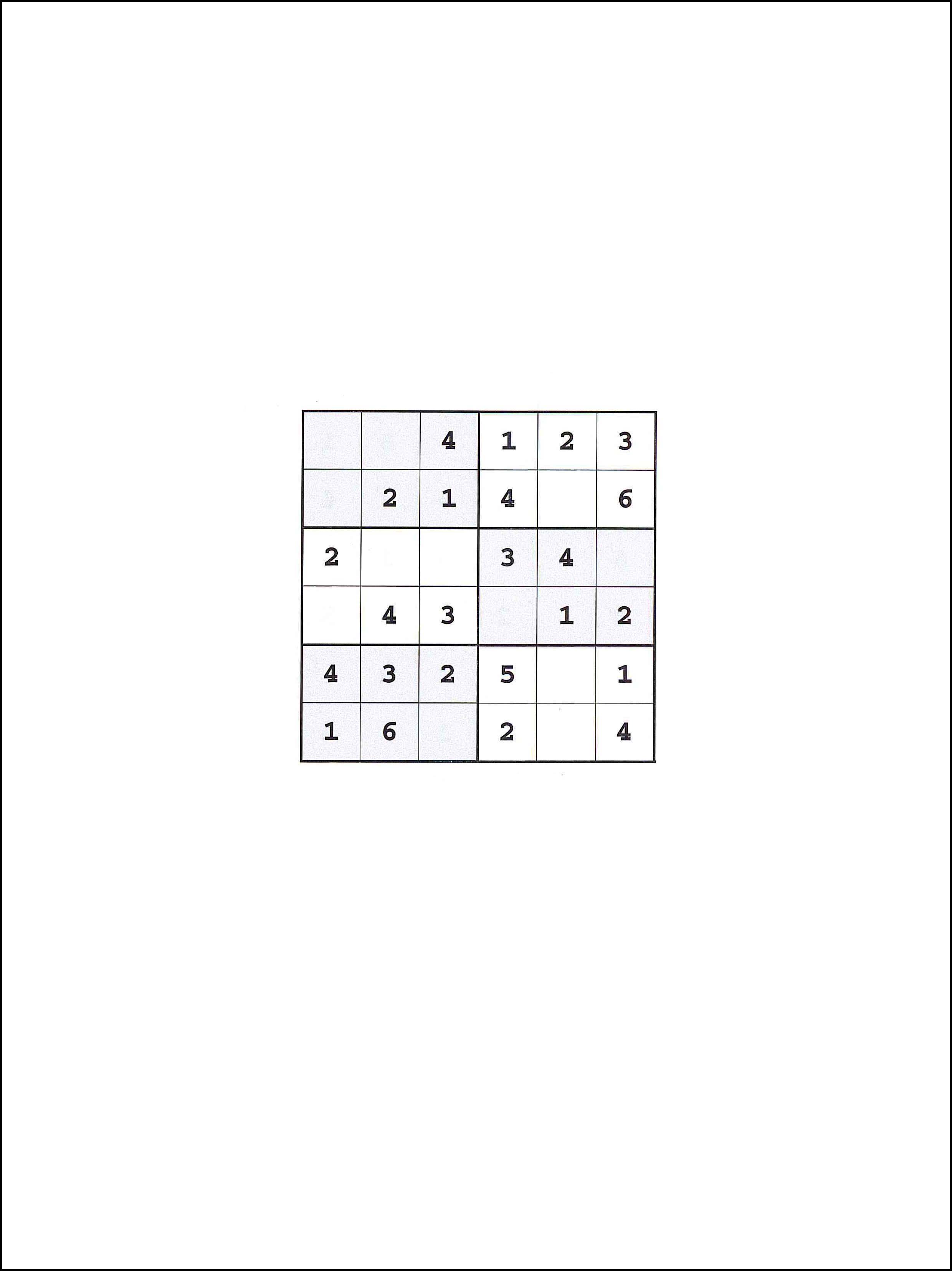 Sudoku 6x6 62