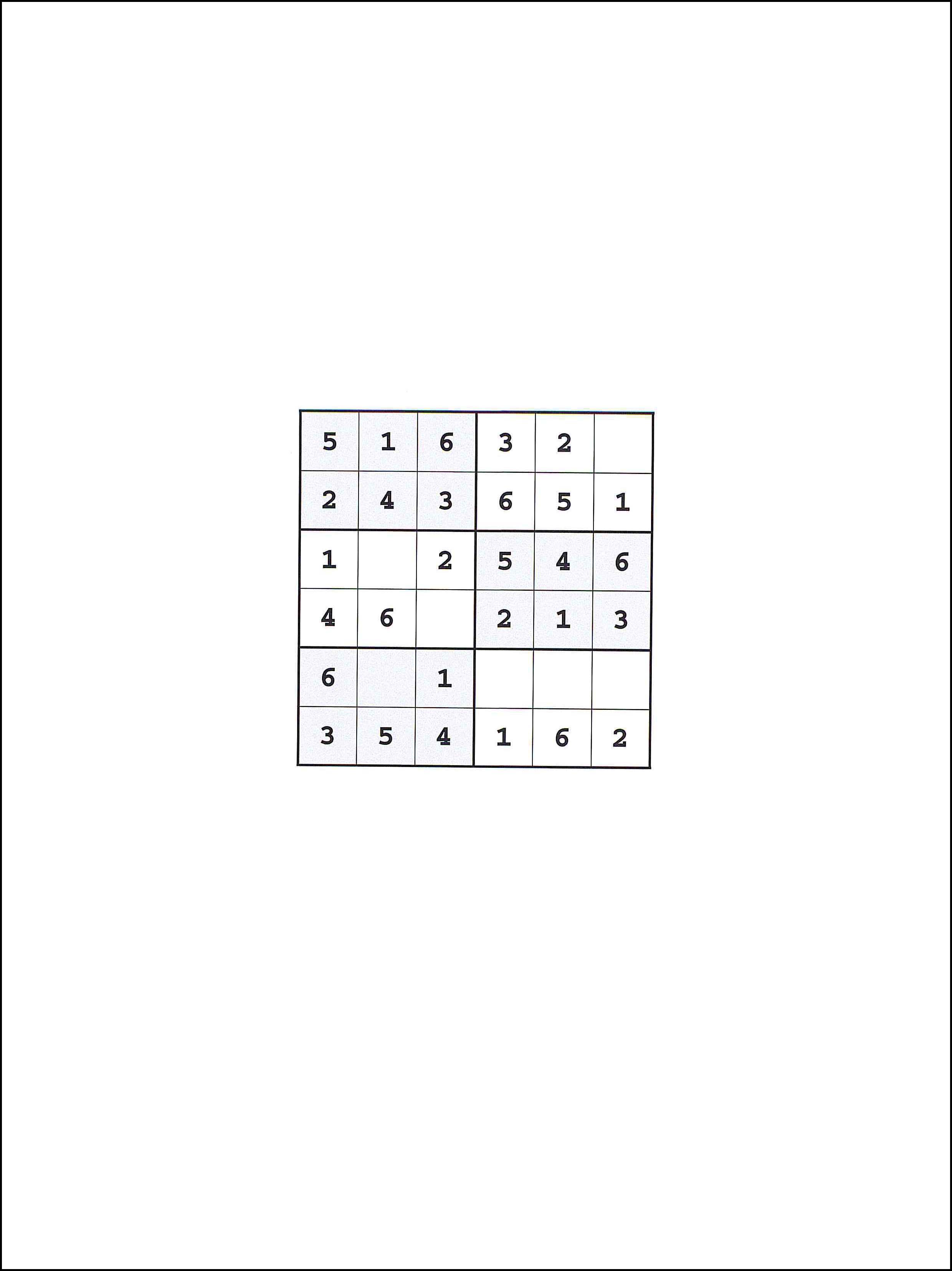 Sudoku 6x6 79