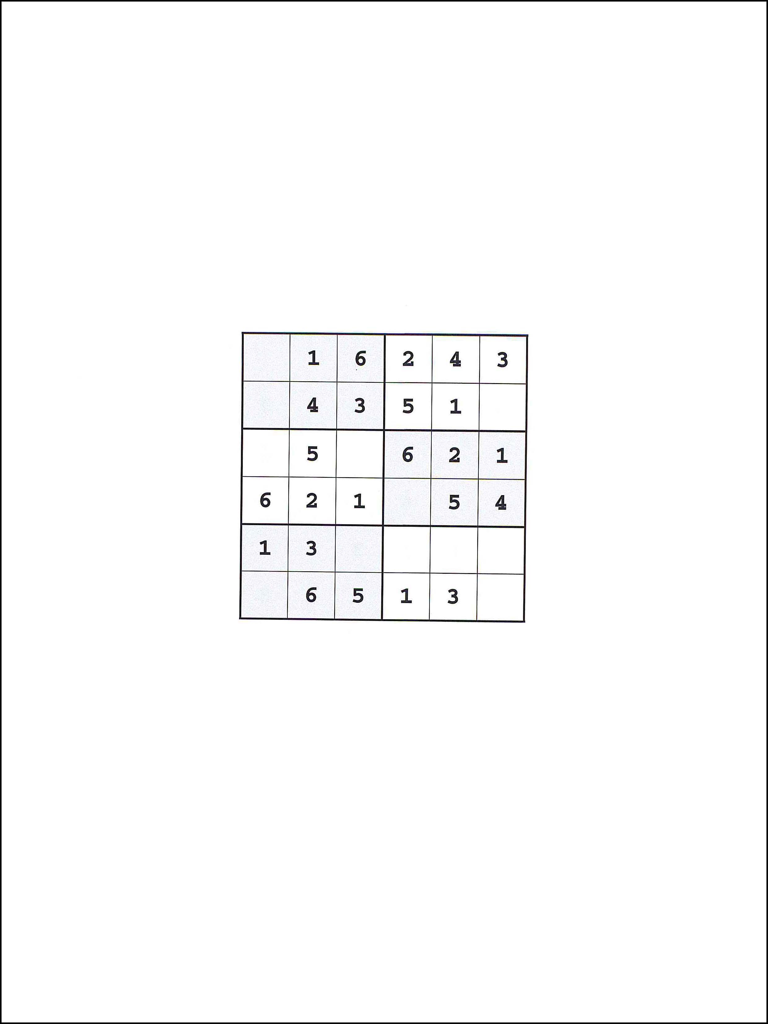 Sudoku 6x6 96