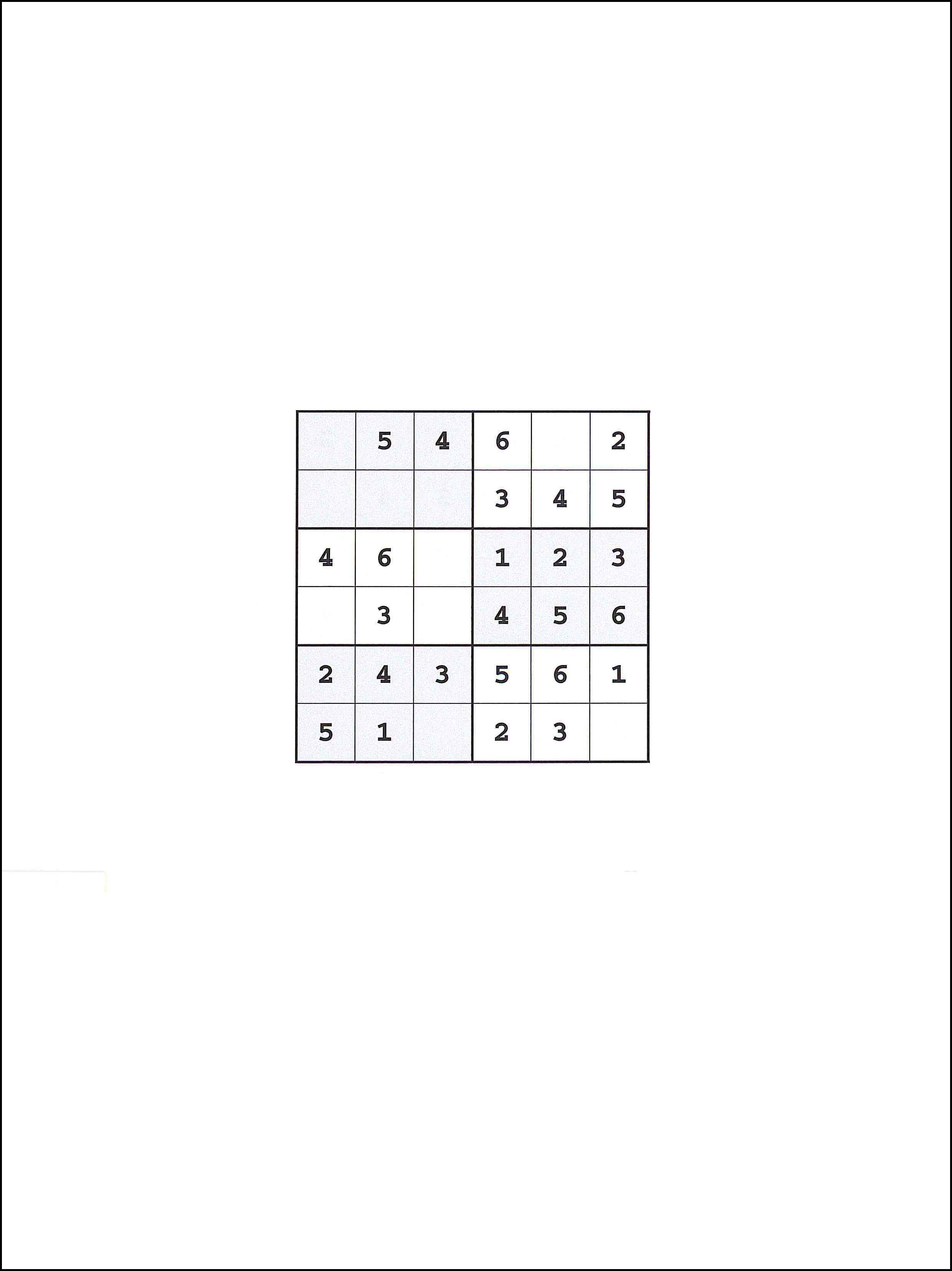 Sudoku 6x6 98