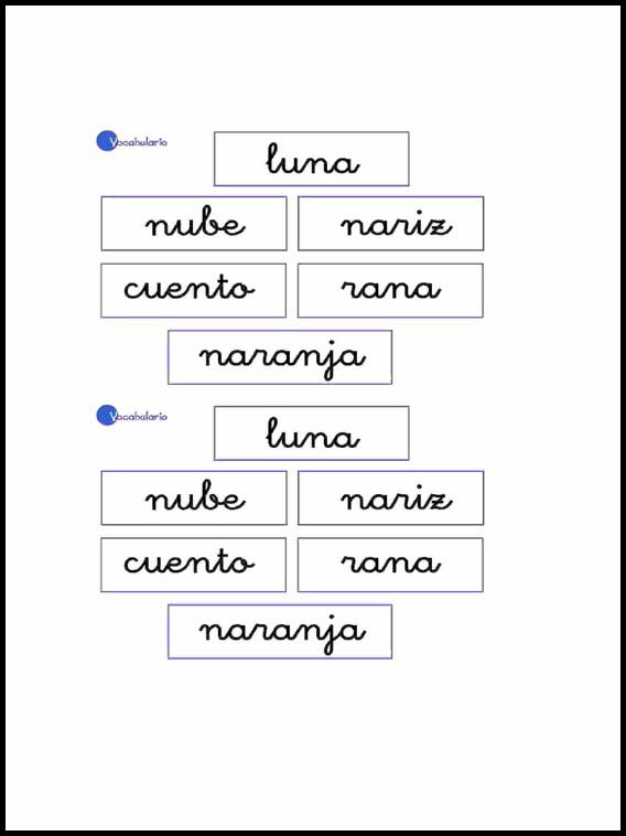 Vokabular for å lære Spansk 14