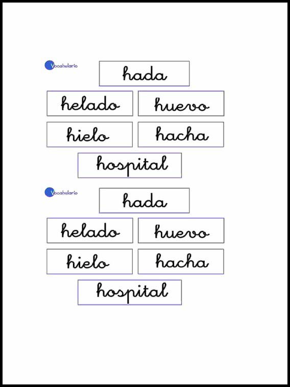 Vokabular for å lære Spansk 8